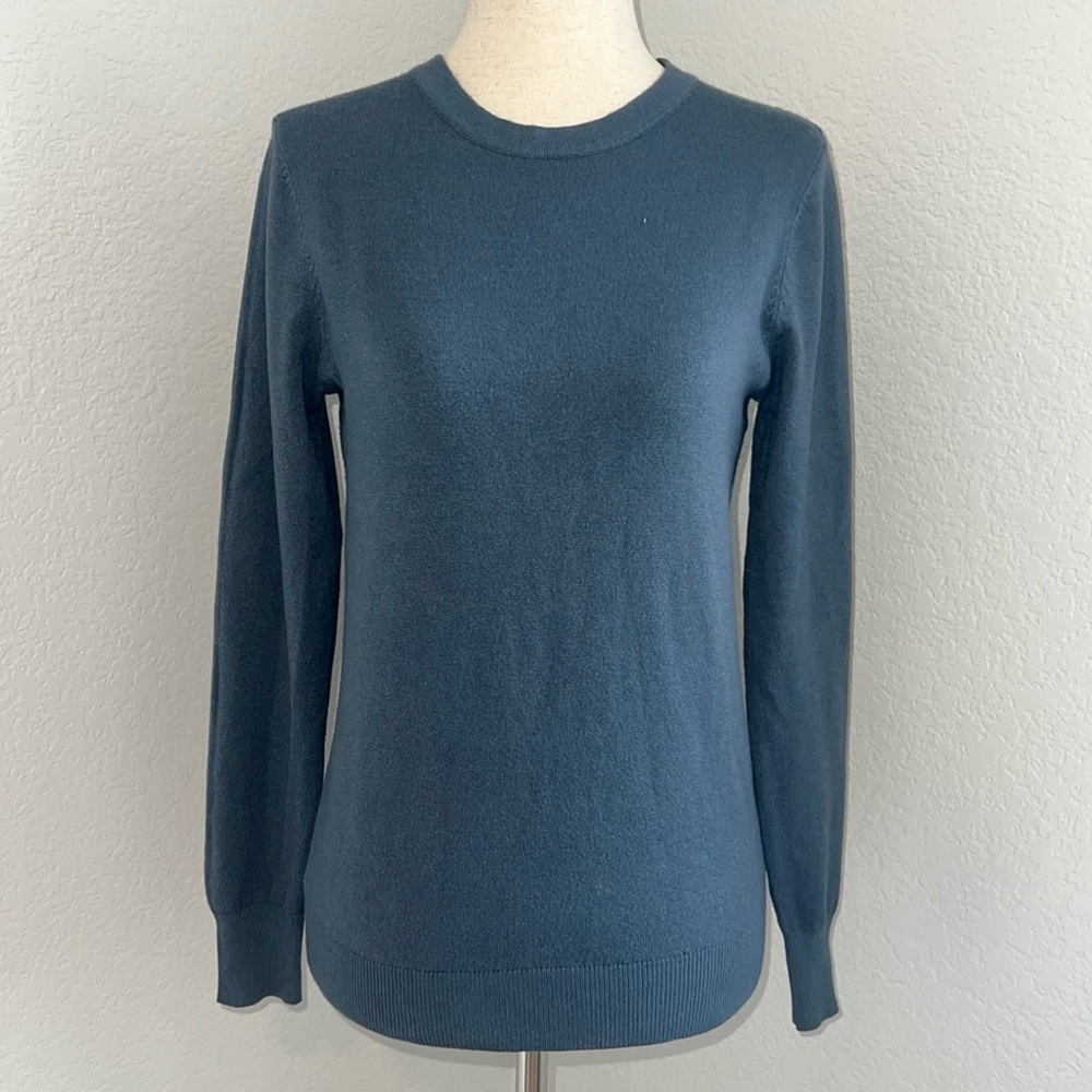 Bècool Blue Long Sleeves Sweater Size Small